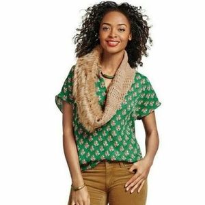CAbi Style 3252 Stevie Green Floral Career Blouse